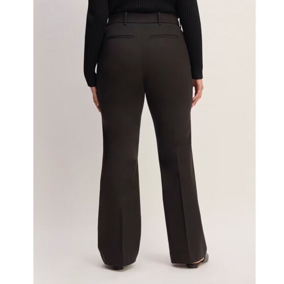 Everlane The Bi-Stretch Mid Rise Stretch Flare Leg Pant In Black Size 00 - Picture 2 of 9